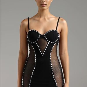 Elegant Black Sheer Nightdress